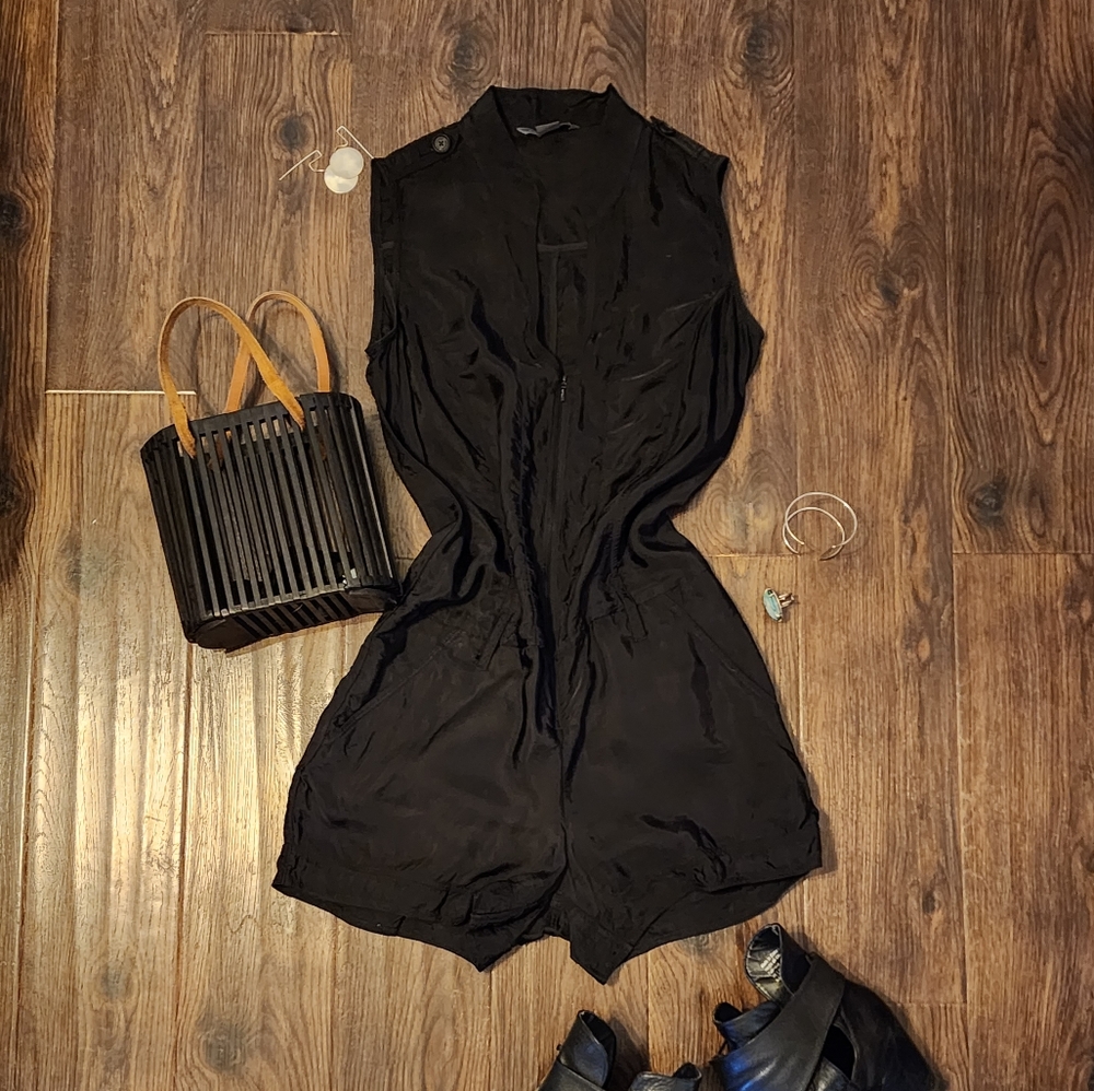 Women’s Black Sleeveless Romper - Classic Summer Jumpsuit